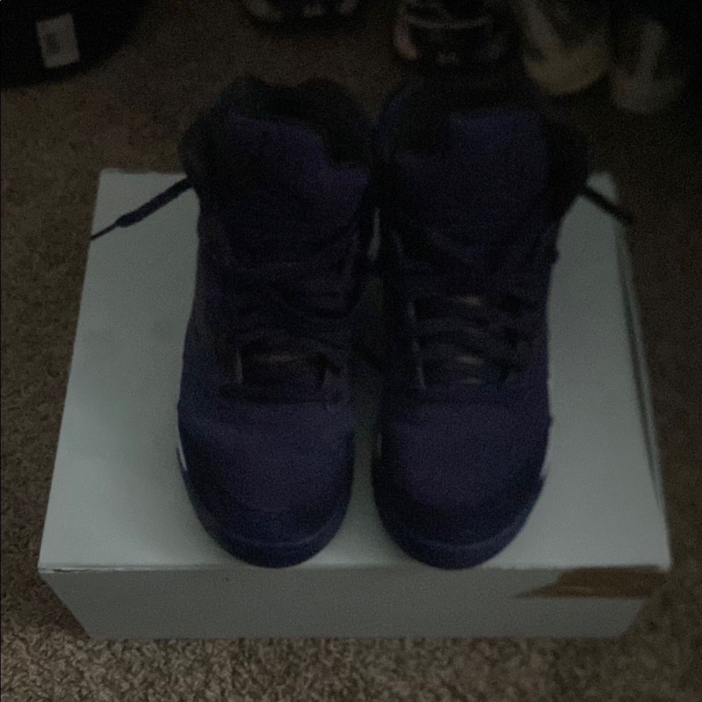 Dark Blue High-Top Sneakers